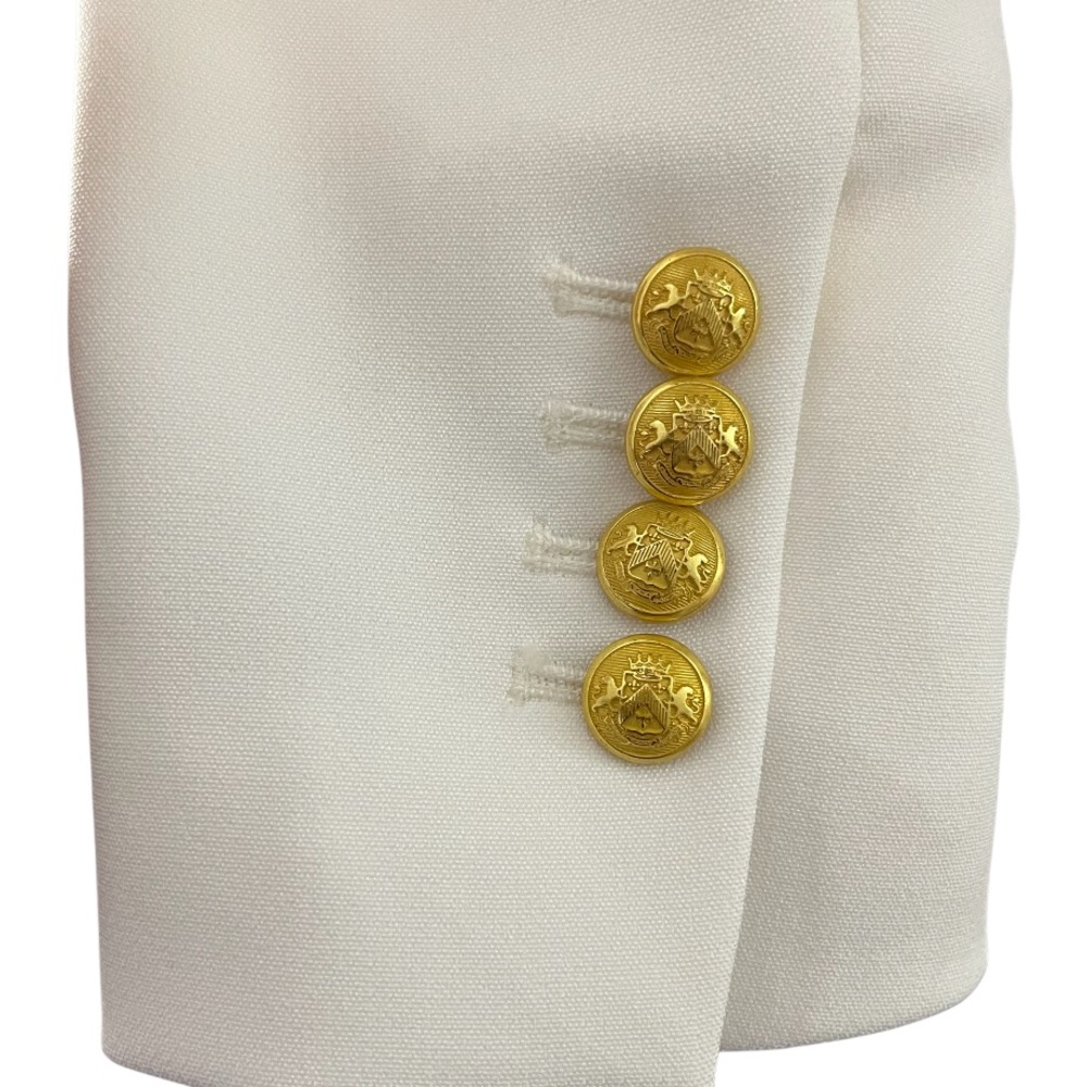 Express Editor Double-Breasted Gold Crest Button … - image 7